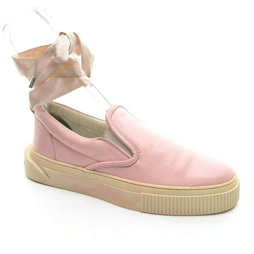 Metal Gienchi X Nicopanda Pink Leather Low Sneakers 39
